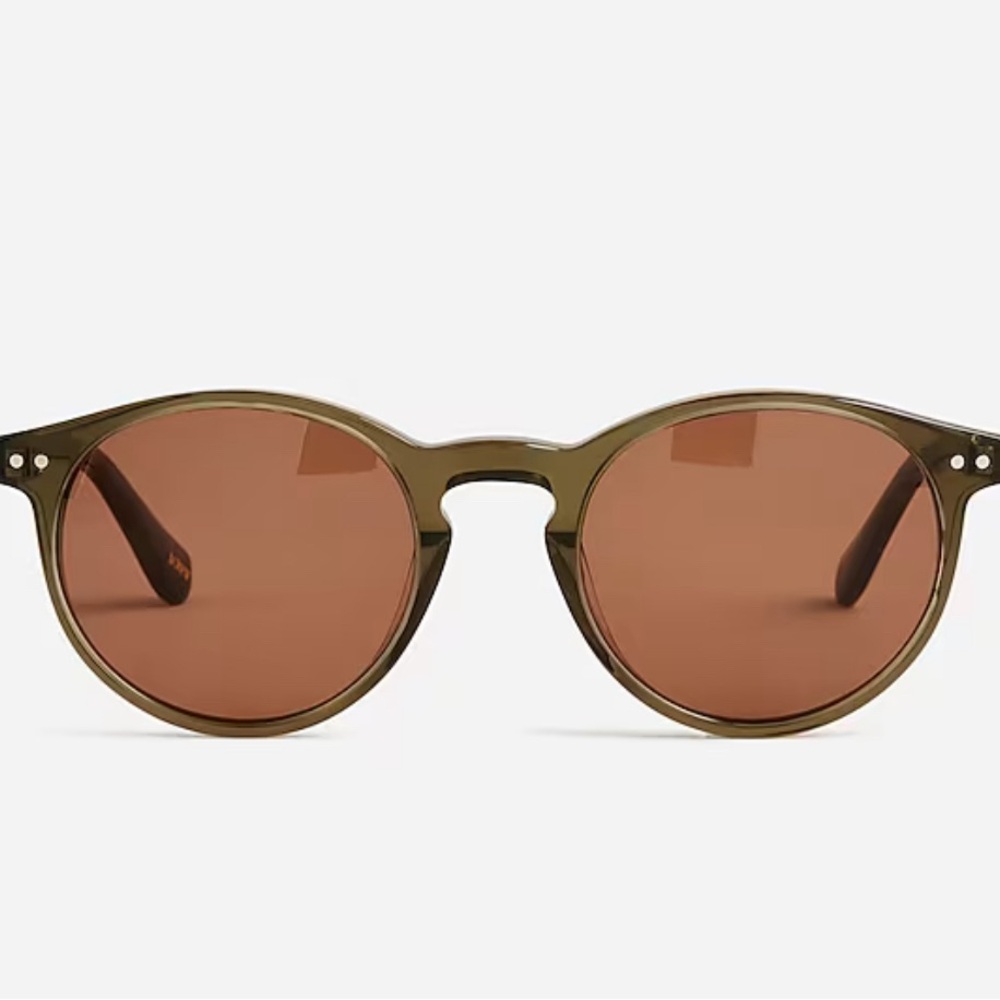J. Crew NWT Lakeside‎ Round Sunglasses - Crystal Brown